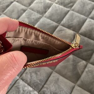 Michael Kors Red Leather Wristlet